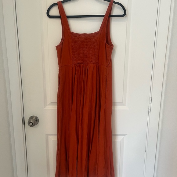 Women's Rust Square-Neck Midi Dress - Picture 3 of 3